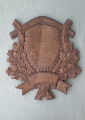 Deer,skull-cap carved trophy-plaque 202