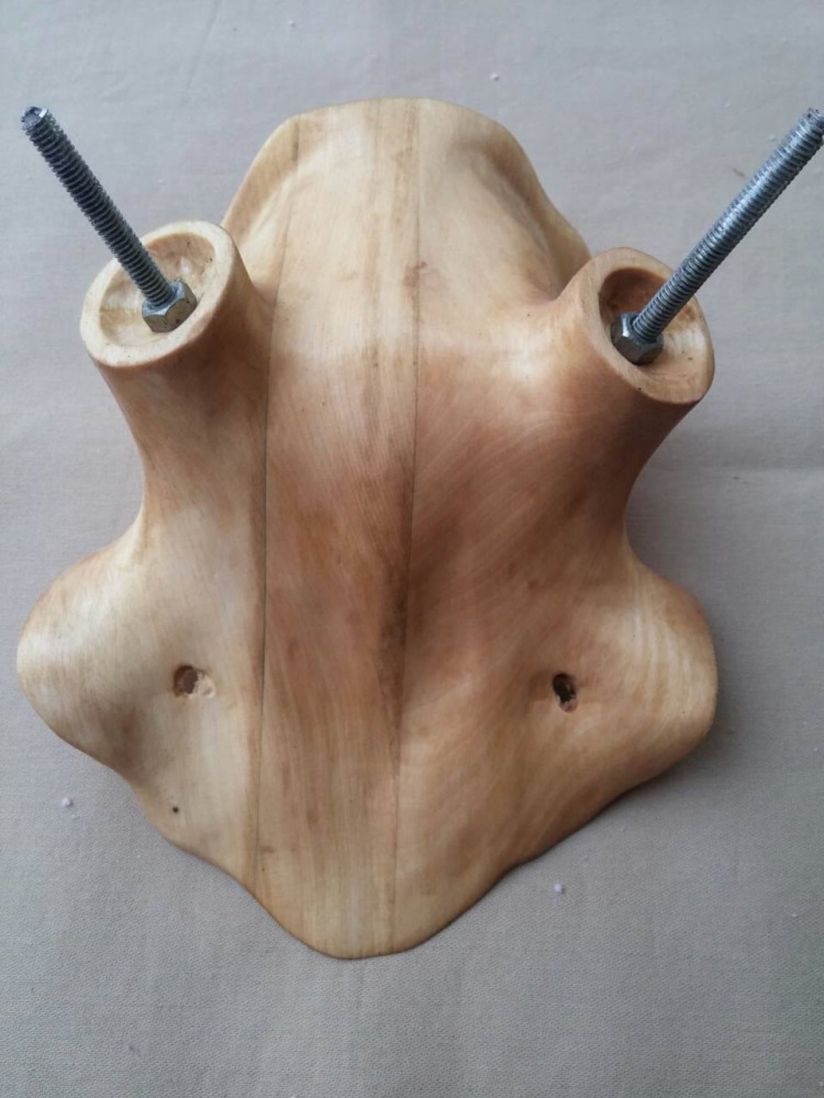 Vyřezávaná dřevěná lebka Daněk nebo Sika 