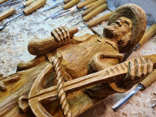 Svatý Hubert figura, plastika