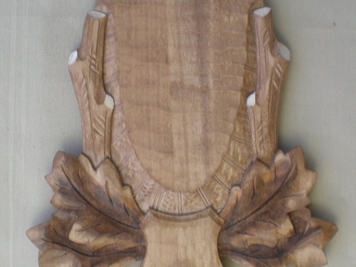 Roe deer, wild beast, carved trophy plaque 109 | nove_foceni_podložky 221