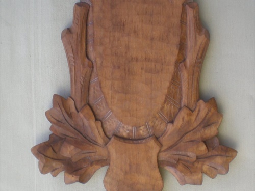 Roe deer, wild beast, carved trophy plaque 109 | nove_foceni_podložky 224