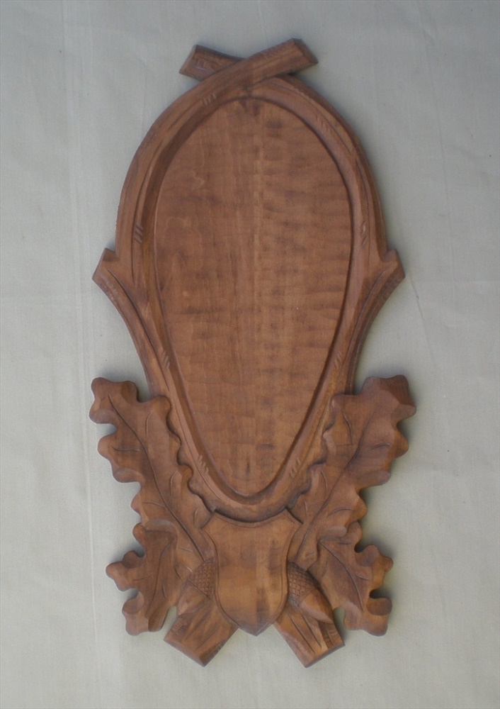 Roe deer carved trophy plaque 113