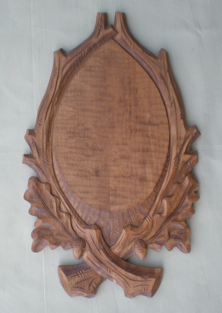 Fallow deer, sika deer, carved trophy plaque 302 | nove_foceni_podložky 139