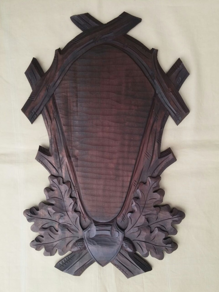 Hirsch Trophäenschild geschnitzt 206