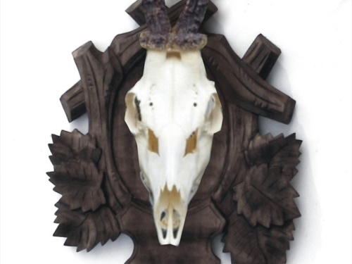 Roe deer, wild beast, carved trophy plaque 107 | lebka orez