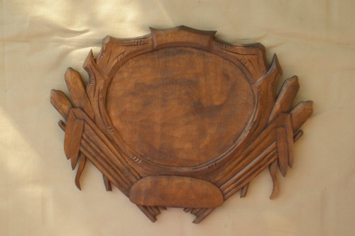 Carved trophy plaque for fish