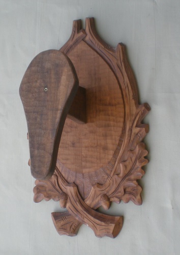 Mouflon carved trophy plaque 501